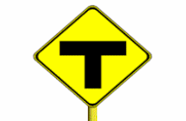 t-intersection ahead