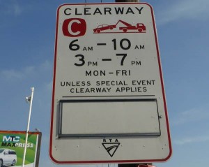 clearway 6am-10am 3pm-7pm