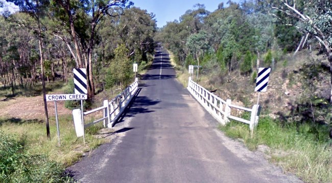 Single lane bridge on NSW rural road