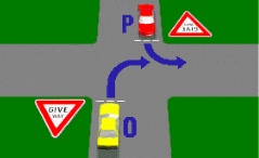 give way at crossroads