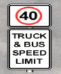 truck and bus speed limit