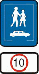 shared traffic zone sign
