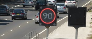 motorway 90 sign