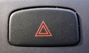 hazard warning lights button