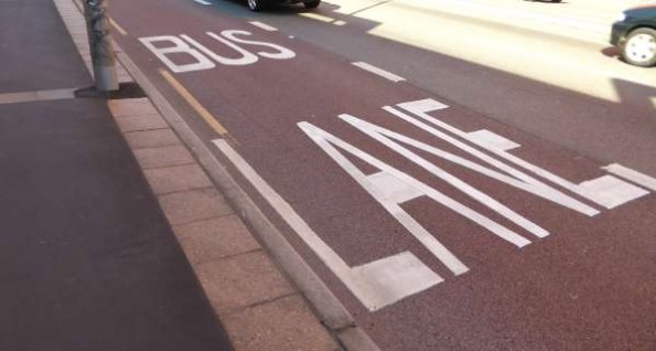 Motorbikes can use bus lanes (as can taxis, hire cars, emergency vehicles, bicycles and special purpose vehicles), but not bus-only lanes