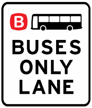 bus lane only sign