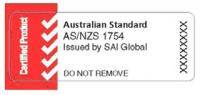 australian standard as nzs 1754 car seat sticker