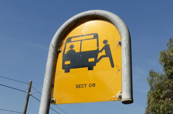 bus stop sign