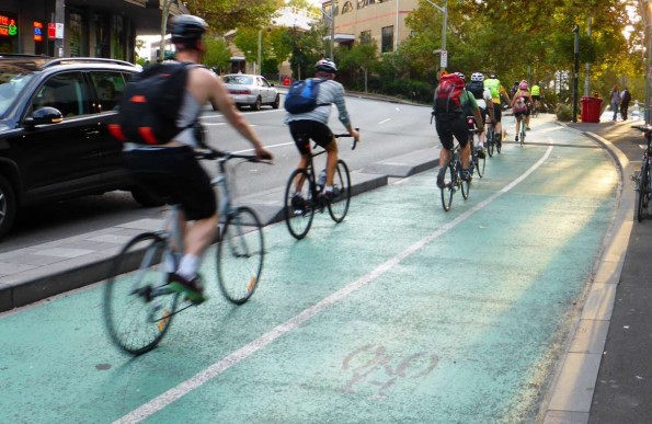 Motorbikes can't use cycle lanes