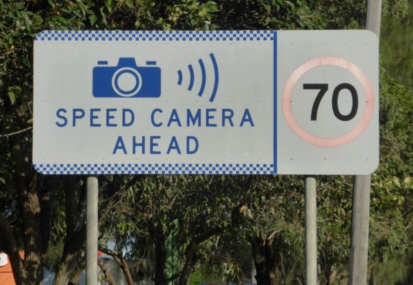 speed camera 70 sign