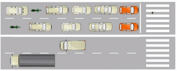 traffic at pedestrian crossing