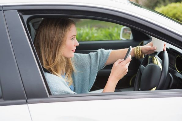 mobile phone use in a car