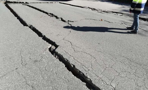 Large cracks can open up in tarmac roads which could damage your vehicle