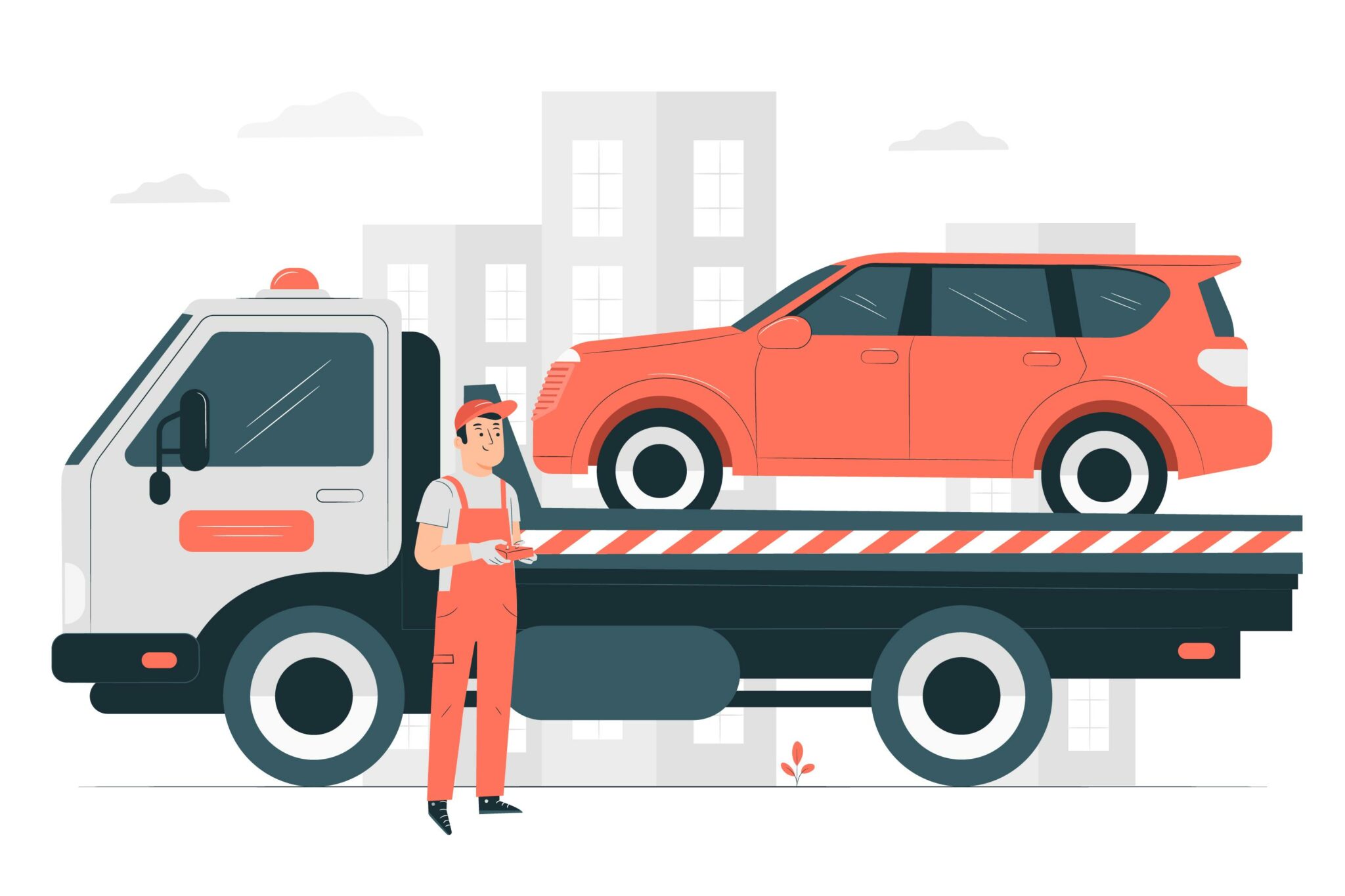 When can you legally be towed away?